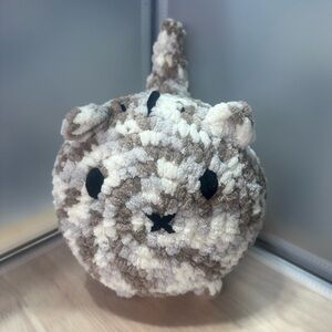 Handmade Crochet Plush loaf Tabby Cat Animal Toy